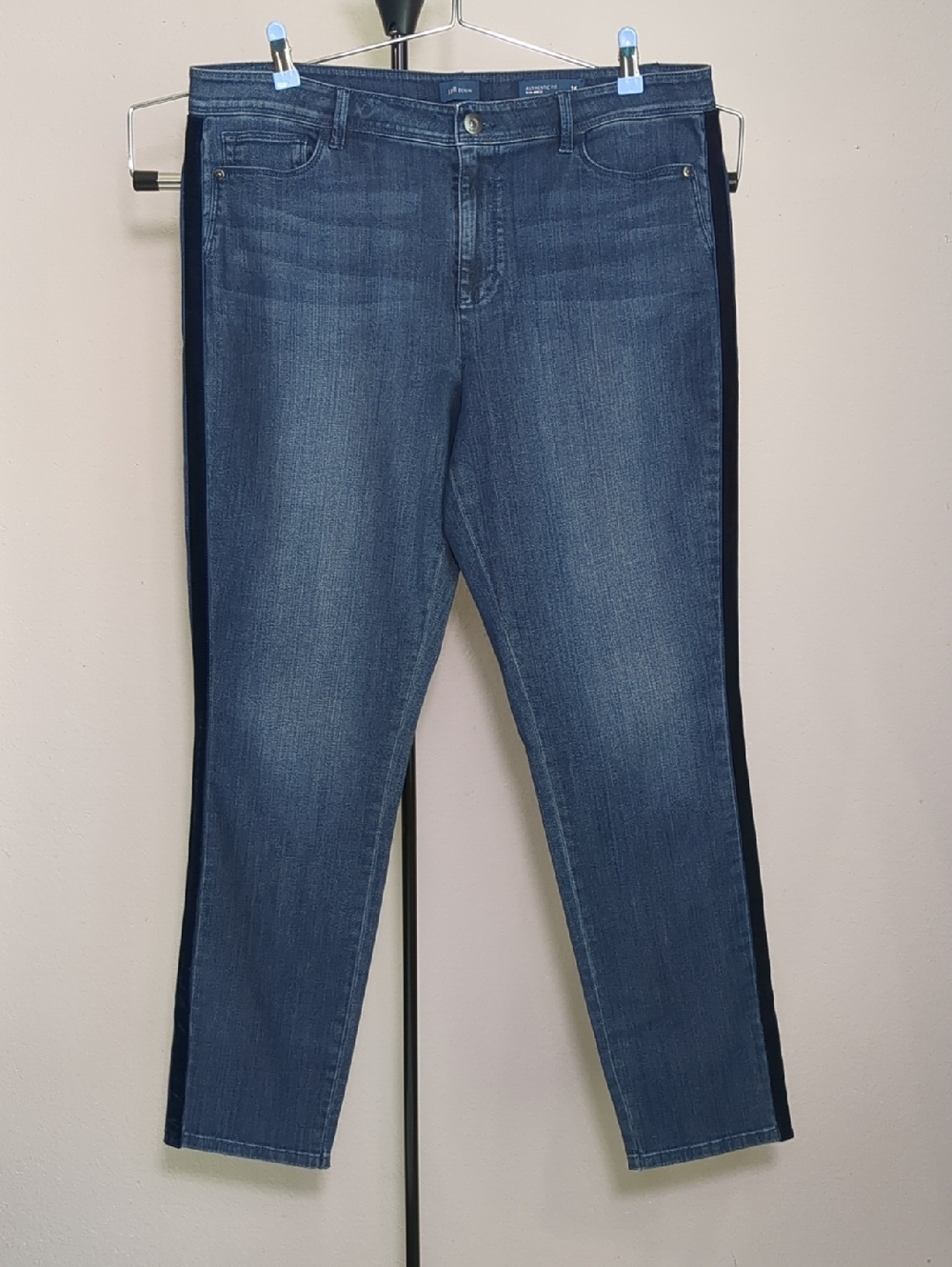 J.Jill Denim Authentic Fit Slim Ankle Side Stripe Detail Stretch Jean Sz 16T
